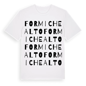 Formiche Alto ordlek t-shirt – ekologisk bomull t-shirt från Pinshirt