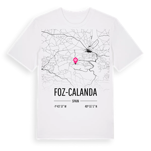 Foz-Calanda karta t-shirt – ekologisk bomull t-shirt från Pinshirt