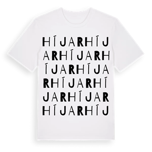 Híjar ordlek t-shirt – ekologisk bomull t-shirt från Pinshirt
