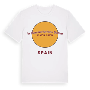 La Almunia de Doña Godina cirkel t-shirt – ekologisk bomull t-shirt från Pinshirt