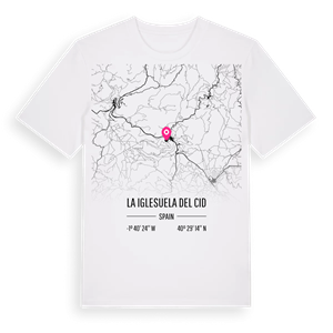 La Iglesuela del Cid karta t-shirt – ekologisk bomull t-shirt från Pinshirt