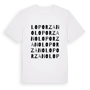 Loporzano ordlek t-shirt – ekologisk bomull t-shirt från Pinshirt