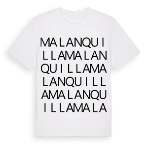 Malanquilla ordlek t-shirt – ekologisk bomull t-shirt från Pinshirt