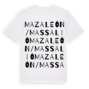 Mazaleón / Massalió ordlek t-shirt – ekologisk bomull t-shirt från Pinshirt