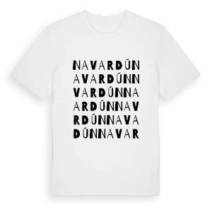Navardún ordlek t-shirt – ekologisk bomull t-shirt från Pinshirt