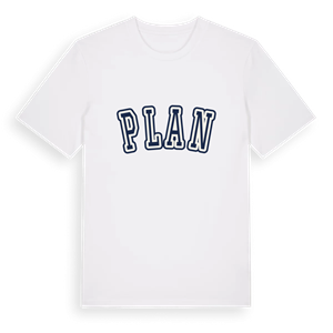 Plan college t-shirt – ekologisk bomull t-shirt från Pinshirt