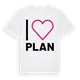 Jag älskar Plan t-shirt stort tryck