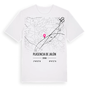 Plasencia de Jalón karta t-shirt – ekologisk bomull t-shirt från Pinshirt