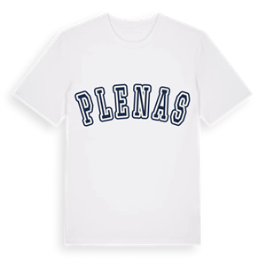 Plenas college t-shirt – ekologisk bomull t-shirt från Pinshirt
