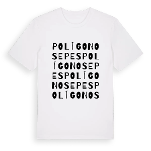 Polígono Sepes ordlek t-shirt – ekologisk bomull t-shirt från Pinshirt