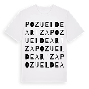Pozuel de Ariza ordlek t-shirt – ekologisk bomull t-shirt från Pinshirt