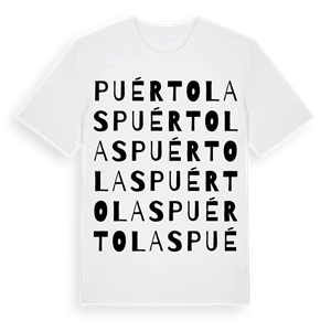 Puértolas ordlek t-shirt – ekologisk bomull t-shirt från Pinshirt