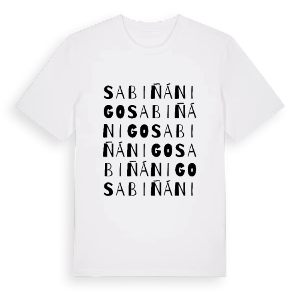 Sabiñánigo ordlek t-shirt – ekologisk bomull t-shirt från Pinshirt