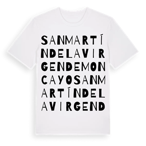 San Martín de la Virgen de Moncayo ordlek t-shirt – ekologisk bomull t-shirt från Pinshirt
