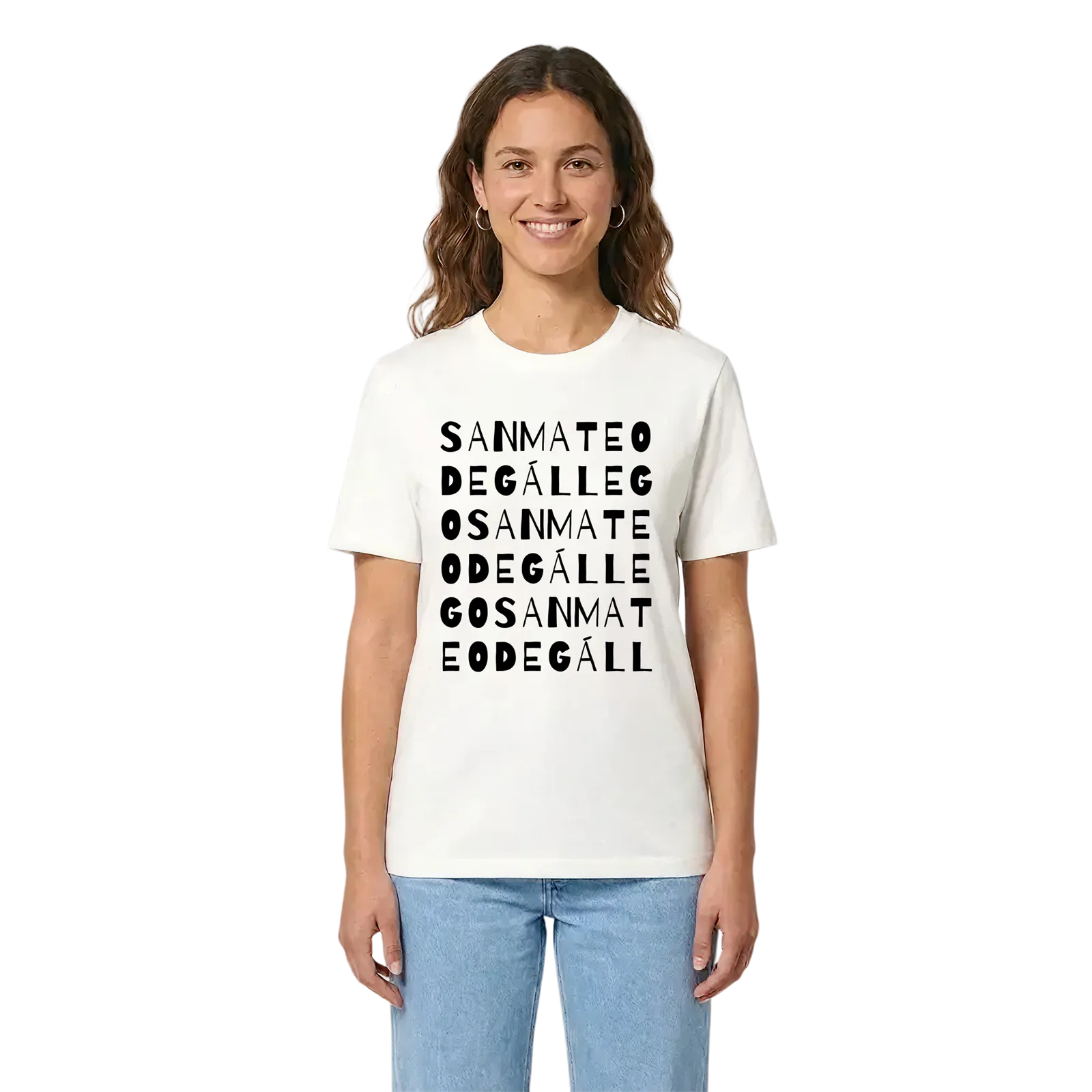 San Mateo de Gállego ordlek t-shirt – White, i miljö