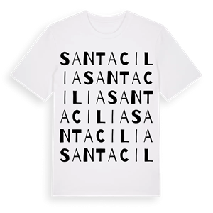 Santa Cilia ordlek t-shirt – ekologisk bomull t-shirt från Pinshirt
