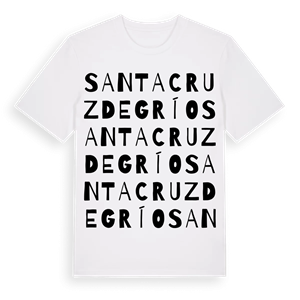 Santa Cruz de Grío ordlek t-shirt – ekologisk bomull t-shirt från Pinshirt
