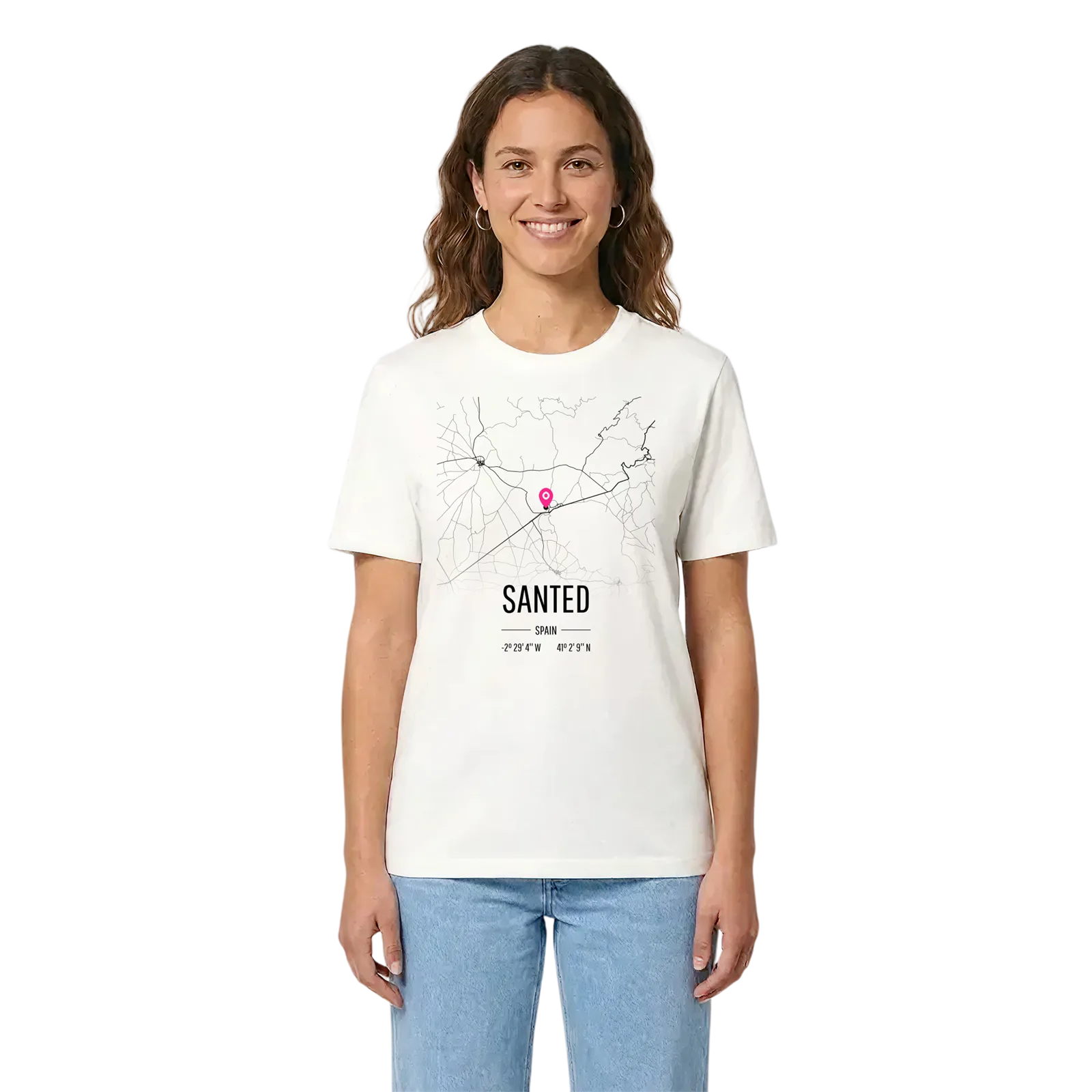 Santed karta t-shirt – White, i miljö