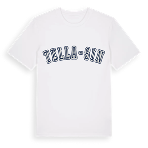 Tella-Sin college t-shirt – ekologisk bomull t-shirt från Pinshirt