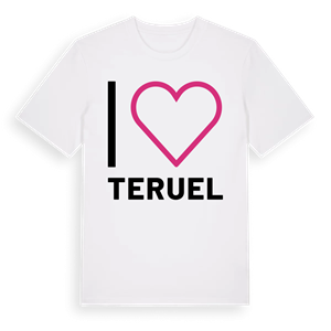 Jag älskar Teruel t-shirt stort tryck – ekologisk bomull t-shirt från Pinshirt