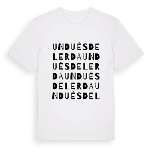 Undués de Lerda ordlek t-shirt – ekologisk bomull t-shirt från Pinshirt