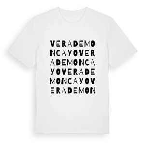 Vera de Moncayo ordlek t-shirt – ekologisk bomull t-shirt från Pinshirt