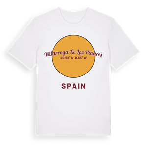 Villarroya de los Pinares cirkel t-shirt – ekologisk bomull t-shirt från Pinshirt