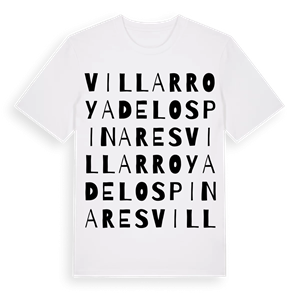 Villarroya de los Pinares ordlek t-shirt – ekologisk bomull t-shirt från Pinshirt
