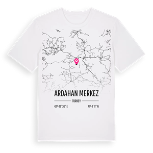 Ardahan Merkez karta t-shirt – ekologisk bomull t-shirt från Pinshirt