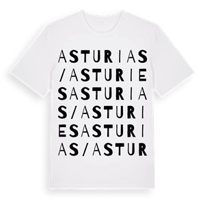 Asturias / Asturies ordlek t-shirt – ekologisk bomull t-shirt från Pinshirt