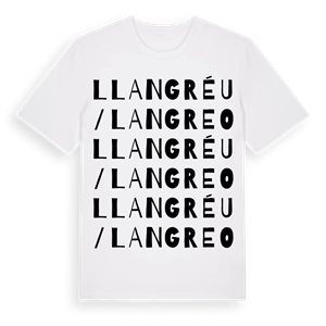 Llangréu / Langreo ordlek t-shirt – ekologisk bomull t-shirt från Pinshirt