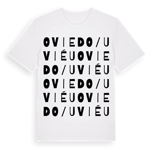 Oviedo / Uviéu ordlek t-shirt – ekologisk bomull t-shirt från Pinshirt