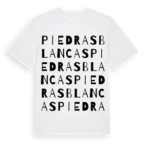 Piedrasblancas ordlek t-shirt – ekologisk bomull t-shirt från Pinshirt