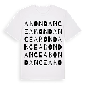 Abondance ordlek t-shirt – ekologisk bomull t-shirt från Pinshirt