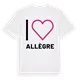 Jag älskar Allègre t-shirt stort tryck