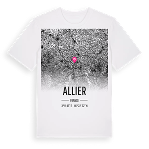Allier karta t-shirt – ekologisk bomull t-shirt från Pinshirt