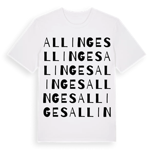 Allinges ordlek t-shirt – ekologisk bomull t-shirt från Pinshirt