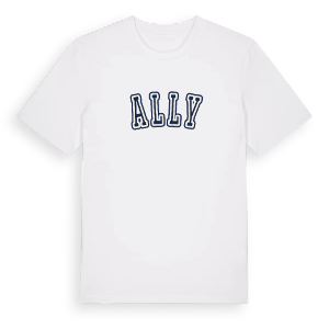 Ally college t-shirt – ekologisk bomull t-shirt från Pinshirt