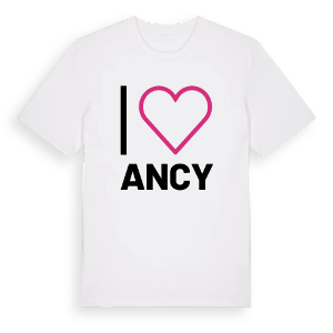Jag älskar Ancy t-shirt stort tryck – ekologisk bomull t-shirt från Pinshirt