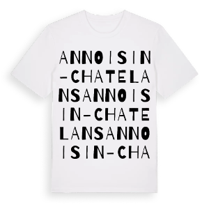 Annoisin-Chatelans ordlek t-shirt – ekologisk bomull t-shirt från Pinshirt