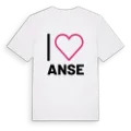 Jag älskar Anse t-shirt stort tryck