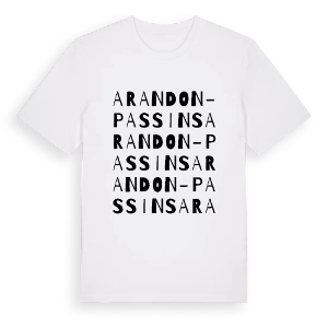 Arandon-Passins ordlek t-shirt – ekologisk bomull t-shirt från Pinshirt