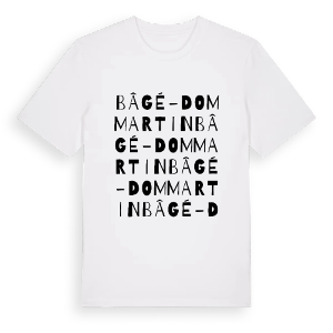 Bâgé-Dommartin ordlek t-shirt – ekologisk bomull t-shirt från Pinshirt