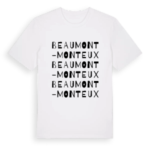 Beaumont-Monteux ordlek t-shirt – ekologisk bomull t-shirt från Pinshirt