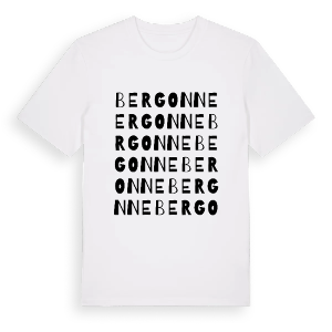Bergonne ordlek t-shirt – ekologisk bomull t-shirt från Pinshirt