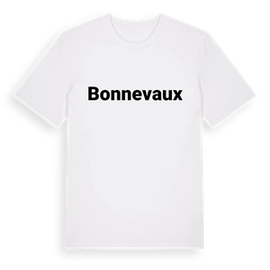 Bonnevaux fetstil t-shirt – ekologisk bomull t-shirt från Pinshirt