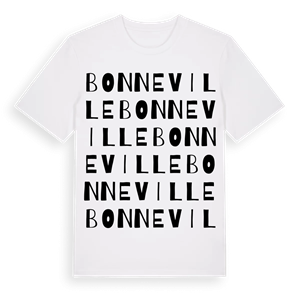 Bonneville ordlek t-shirt – ekologisk bomull t-shirt från Pinshirt