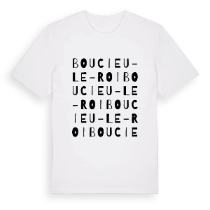 Boucieu-le-Roi ordlek t-shirt – ekologisk bomull t-shirt från Pinshirt
