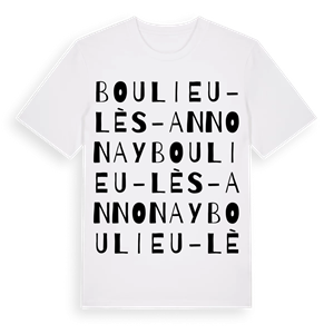 Boulieu-lès-Annonay ordlek t-shirt – ekologisk bomull t-shirt från Pinshirt