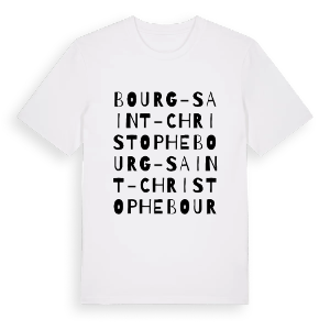 Bourg-Saint-Christophe ordlek t-shirt – ekologisk bomull t-shirt från Pinshirt